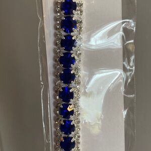 Elegant Blue and Silver Bracelet